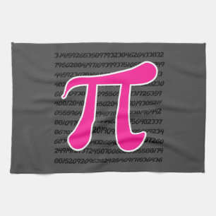 Hot-roze pi-symbool theedoek