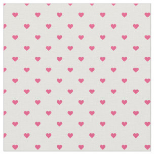 Hot roze polka dot harten stof