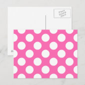 Hot-roze pooldots briefkaart (Voorkant / Achterkant)