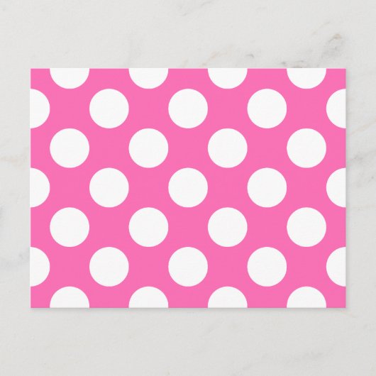 Hot-roze pooldots briefkaart (Voorkant)