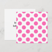 Hot-roze pooldots kaart (Voorkant / Achterkant)