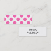 Hot-roze pooldots mini visitekaartje (Voorkant / Achterkant)