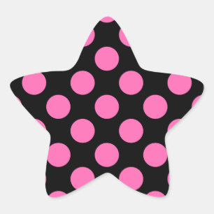 Hot-roze pooldots ster sticker