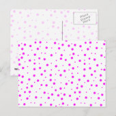 Hot-roze poolpunten (2e kleur toevoegen) briefkaart (Voorkant / Achterkant)