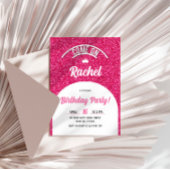 Hot roze pop uitnodigen, Mode poppenfeest Kaart