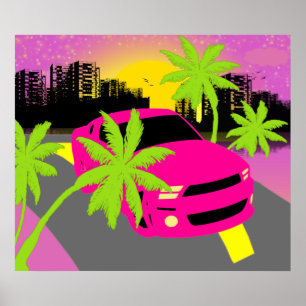Hot-roze Poster afdrukken