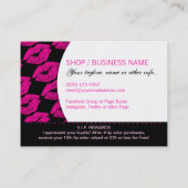 Hot-roze Prints - Lipstick Loyalty's Klantenkaartje (Achterkant)