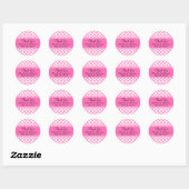 Hot-roze Quatrefoil Pattern Weddenschap Bedankt Ronde Sticker (Vel)