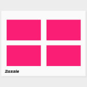 Hot Roze Rechthoekige Sticker (Vel)