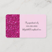 Hot-roze reservefAUX Glitter Glam Event Planner Visitekaartje (Achterkant)
