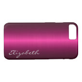 Hot-roze roestvrij staal Metaalkijk Case-Mate iPhone Case (Achterkant (Horizontaal))
