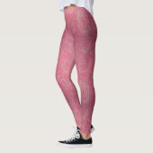 Hot-roze Roos Afdrukken Leggings (Links)