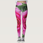 Hot-roze Roos Leggings (Voorkant)