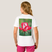 Hot-roze Roos T-shirt (Achterkant volledig)