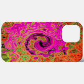 Hot-roze roovy Abstract Retro vloeistof Case-Mate iPhone Case (Achterkant (horizontaal))