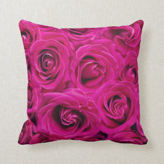 Hot-roze Rozen Bunch Floral Sierkussen