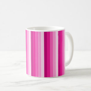 Hot-roze schaduwstrepen koffiemok
