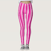 Hot-roze schaduwstrepen leggings (Voorkant)
