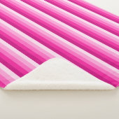 Hot-roze schaduwstrepen sherpa deken (3/4)