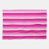 Hot-roze schaduwstrepen theedoek (Horizontaal)
