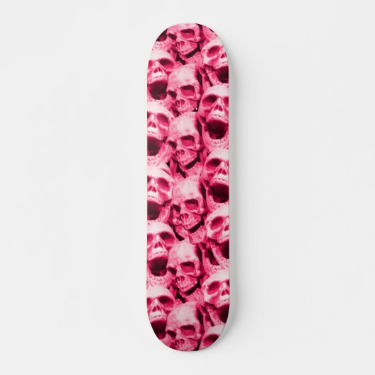 Hot-roze schedels skateboard (Voorkant)