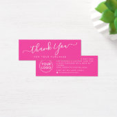 Hot roze script business logo dank u invoegen mini visitekaartjes (Bureau)