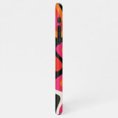 Hot Roze Sinaasappel Zwart Amorf Vormen Kunstpatro iPhone Hoesje (Linkerkant)