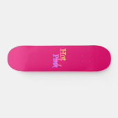 Hot-roze skateboard met naam (Horizontaal)