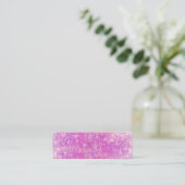 Hot-roze Sparkly Sequins Visitekaartje (Staand voorkant)