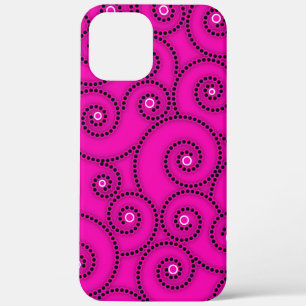 Hot-roze spiraalvormige telefoontas iPhone 12 pro max hoesje