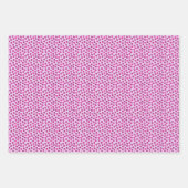 Hot-roze stippen, sterren en gips inpakpapier vel (Voorkant 3)