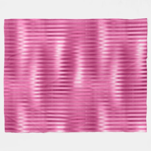 Hot-roze stripes fleece deken (Voorkant (Horizontaal))