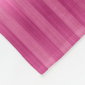 Hot-roze stripes fleece deken (Hoek)