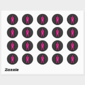 Hot roze Swag Ronde Sticker (Vel)
