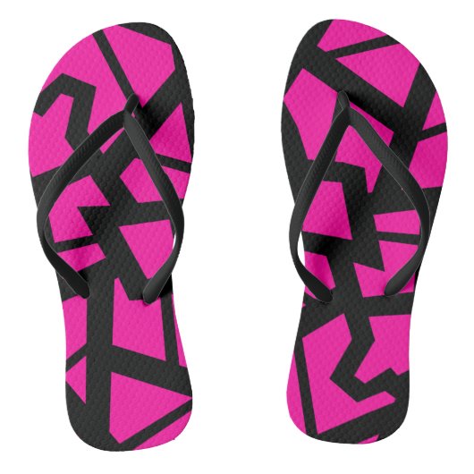 Hot-roze teenslippers voor gebarsten ontwerpen (Voetbed)