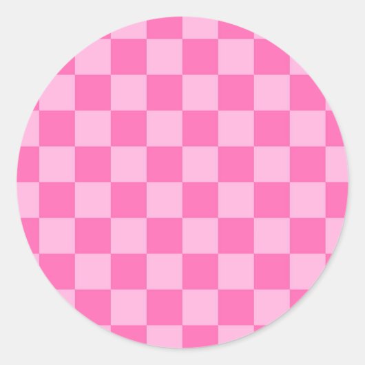 Hot-roze toetsenbord ronde sticker (Voorkant)