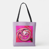 Hot roze tote bag (Achterkant)