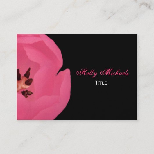 Hot-roze Tulp-Visitekaartje Visitekaartje (Voorkant)