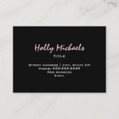 Hot-roze Tulp Visitekaartje voor het schilderen (Achterkant)