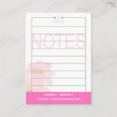 Hot-roze ventilator - Visitekaartje (Achterkant)