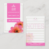 Hot-roze ventilator - Visitekaartje (Voorkant / Achterkant)