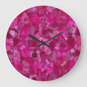 Hot-roze verfbalken grote klok