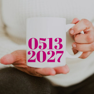 Hot Roze Vette Trouwdatum Verloving Gifts Koffiemok