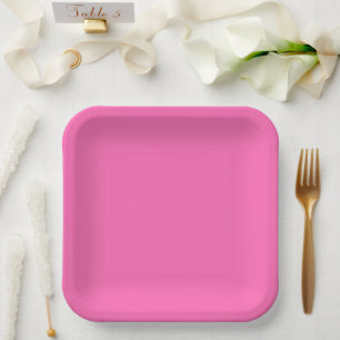 Hot Roze Vierkant Diner Papier Bord