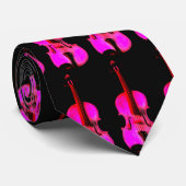 Hot-roze Violin Stropdas (Opgerold)