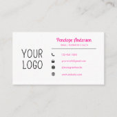 Hot Roze Visitekaartje (Voorkant)