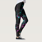 Hot-roze vlammen leggings (Rechts)