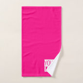 Hot-roze - voeg logo toe bad handdoek (Handdoek)