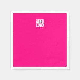 Hot-roze - voeg logo toe servet