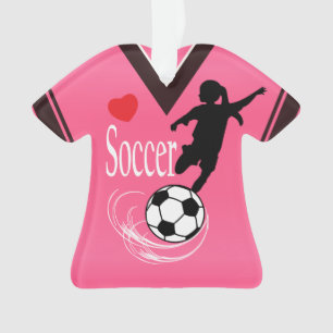 Hot-roze Voetbal Shirt Ornament
